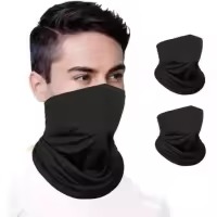 9 In 1 Magical Round Scarf For Bikers. Bandana- Black