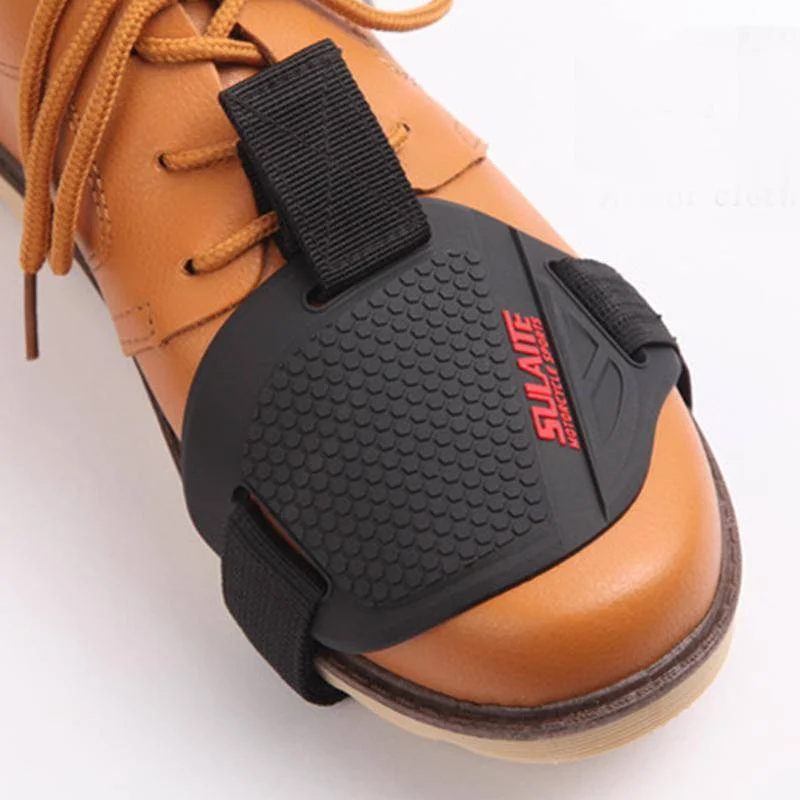 Motorcycle Gear Shift Rubber Shoe Cover Flat - Black