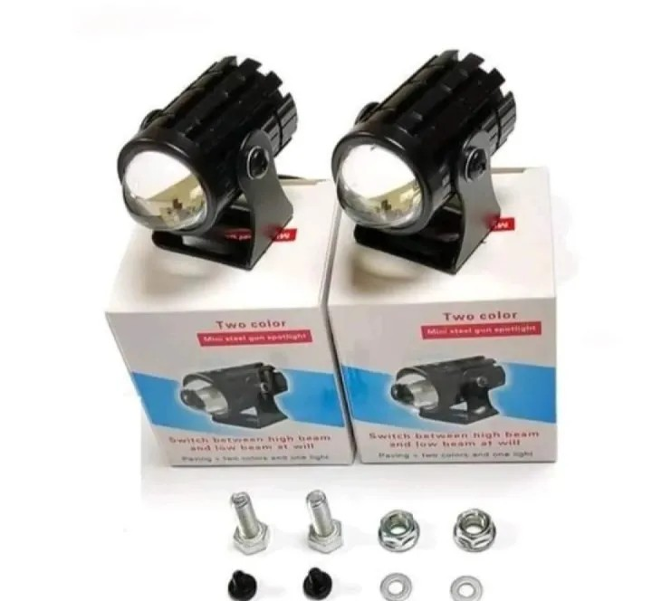 Bike or car mini driving fog light 2 colour white & yellow 1pcs