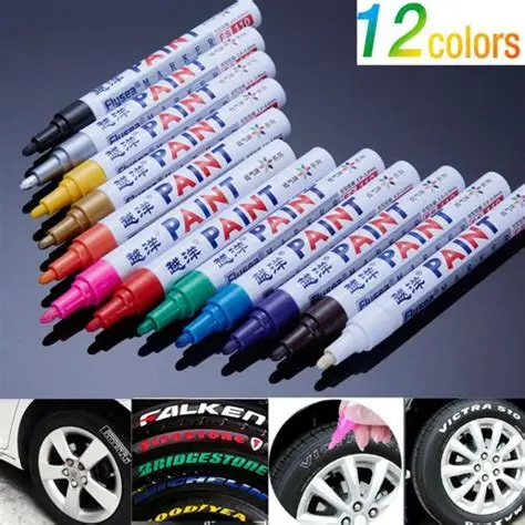 1 Pis Waterproof And Long Lasting Tire Marking or writing Pen for Motorcycle and Car. Paint Marker