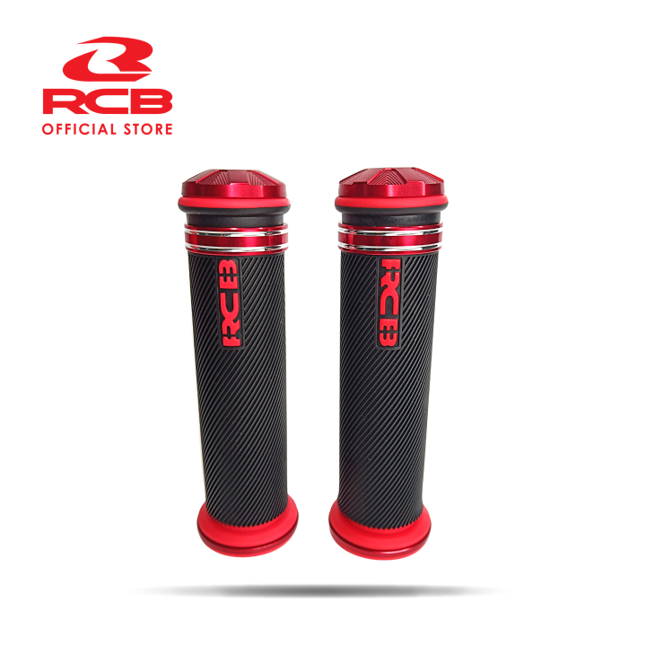 Alloy RCB AHG66 Handle Grip. Universal Handle Grips For Motorcycle. RED 2 Pis