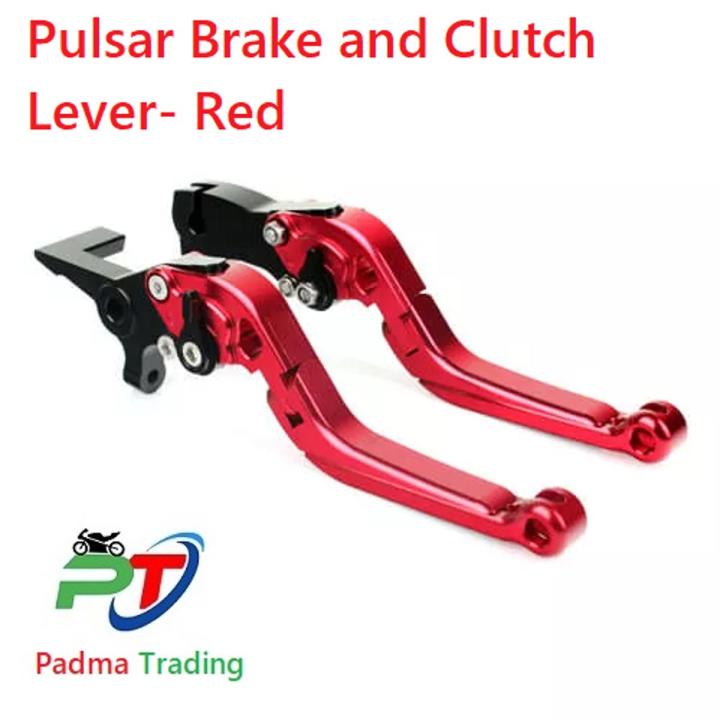 Bajaj Pulsar-150 Brake and Clutch CNC Lever set for Motorcycle- Red