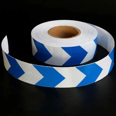 2"X 24" inch Glue Tape Sticker For Safety Warning. Use Motorcycle, Car, - Blue white