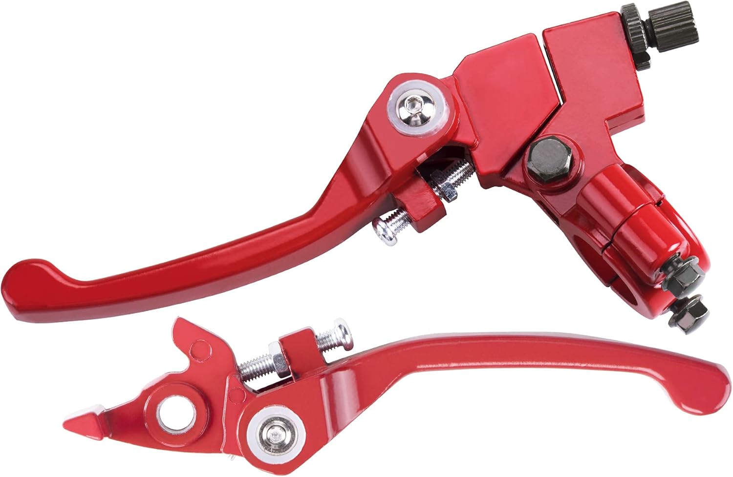 CNC Aluminium Brake and clutch lever set for motorcycle RTR 4V. Red