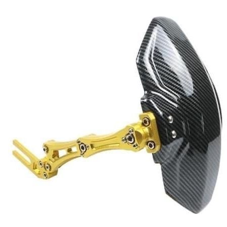 CNC Aluminium carbon. Universal Rear Wheel Cover one clam Tire Guard or Mudguard And Bracket Set for Motorcycle. Golden