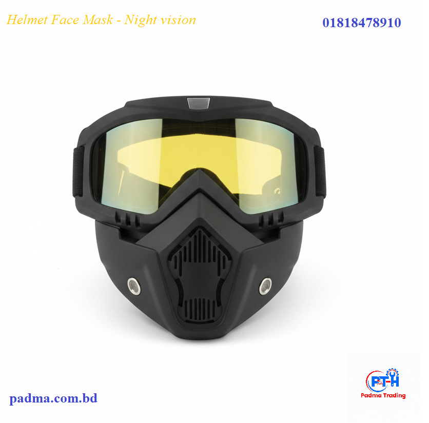 Motorcycle/Motocross Goggle Helmet Face Mask for Biker - Night Vision