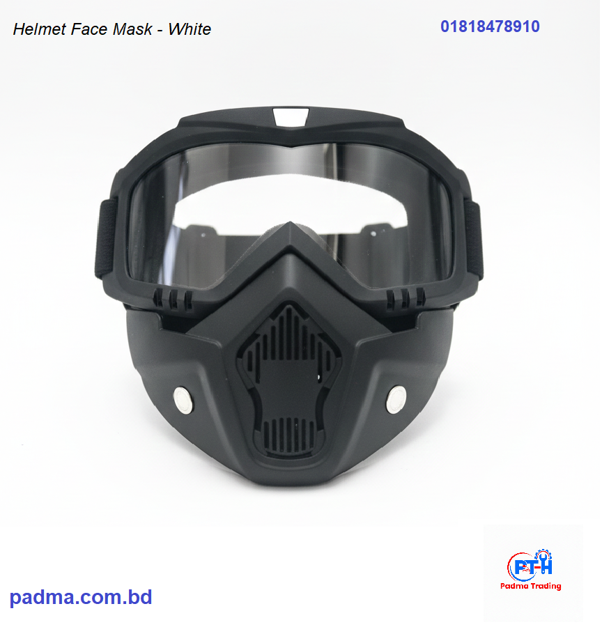 Safety Goggles Face Mask Wind, Dust, Protective Face Adjustable & Flexible Mask Helmet Mask For Biker. Work