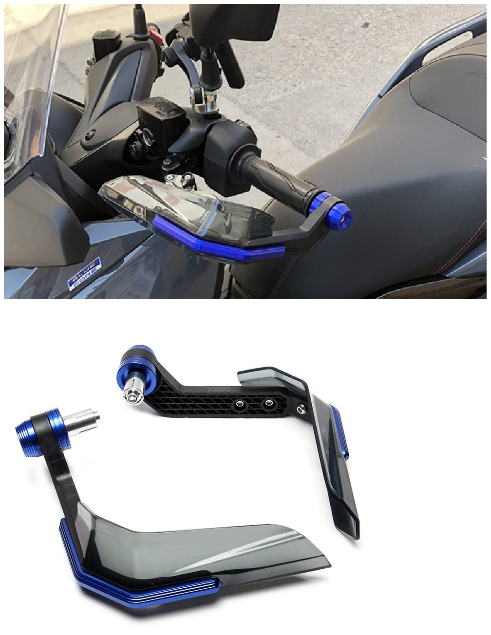 Universal Motorcycle Handle Lever Guard. Handle Protection guard. Motorbike Handle Guard. Blue