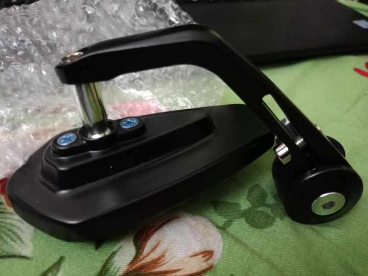 Handlebar end Grip Side Mirror for Motorcycle. Universal Looking glass handle end. Blue 1306