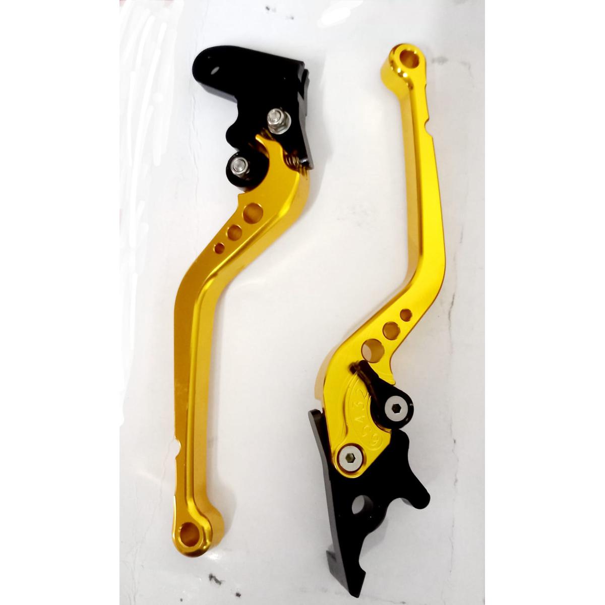 CNC Aluminum Brake and clutch lever set for motorcycle RTR 4V. Golden