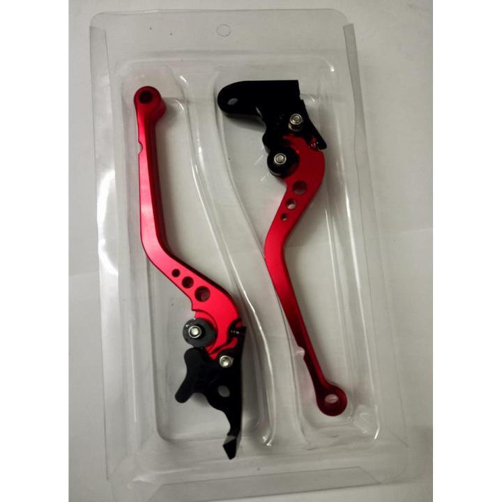 CNC Aluminium Brake and clutch lever set for motorcycle RTR 4V. Red