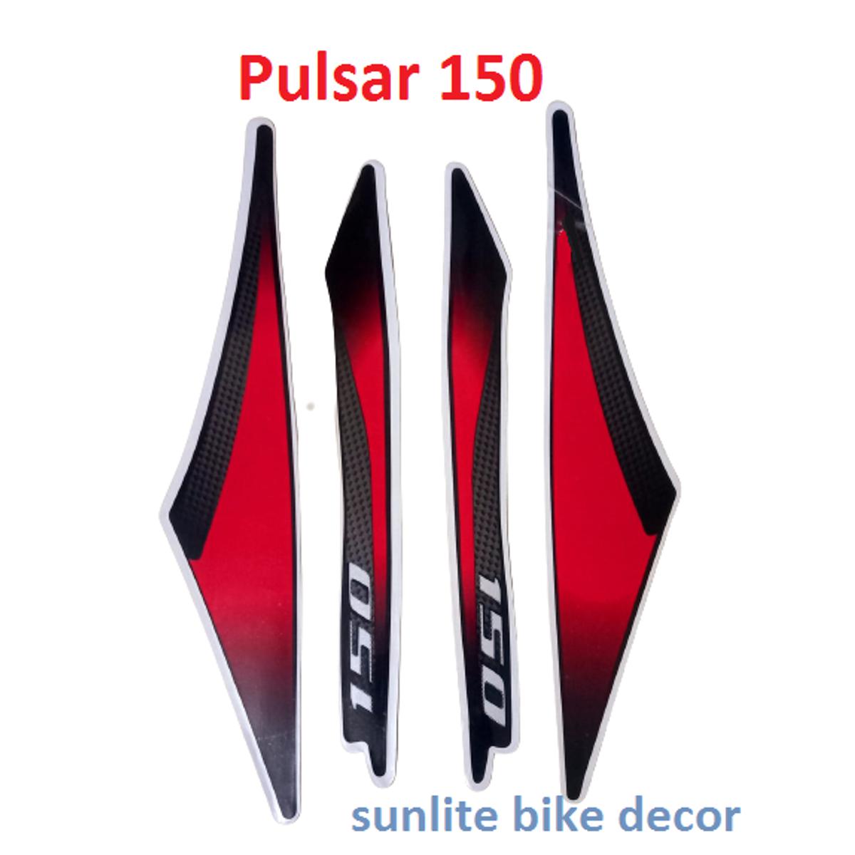 Back panel protector sticker for motorcycle Bajaj -Pulsar 150 bike. 4 Pis set
