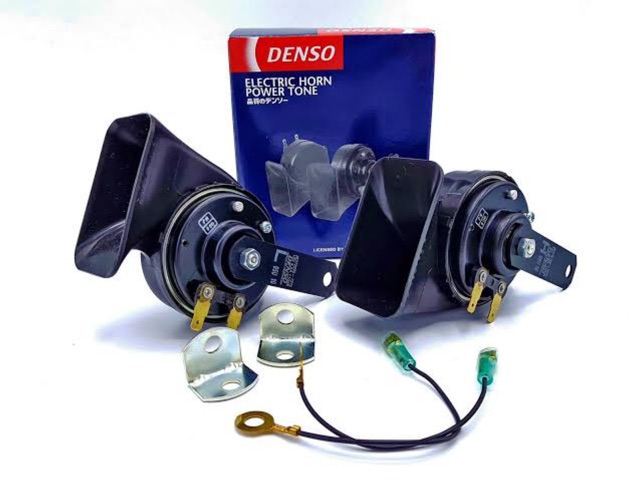 2 Pis Denso Full Power Tone Universal Pop Horn For Motorcycle or Car