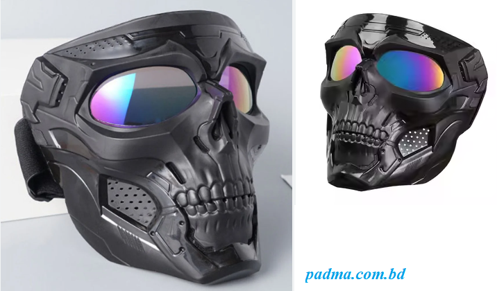 Motorcycle Rider Face Cover helmet for Biker konkal- ( Face Mask)white/ marcury
